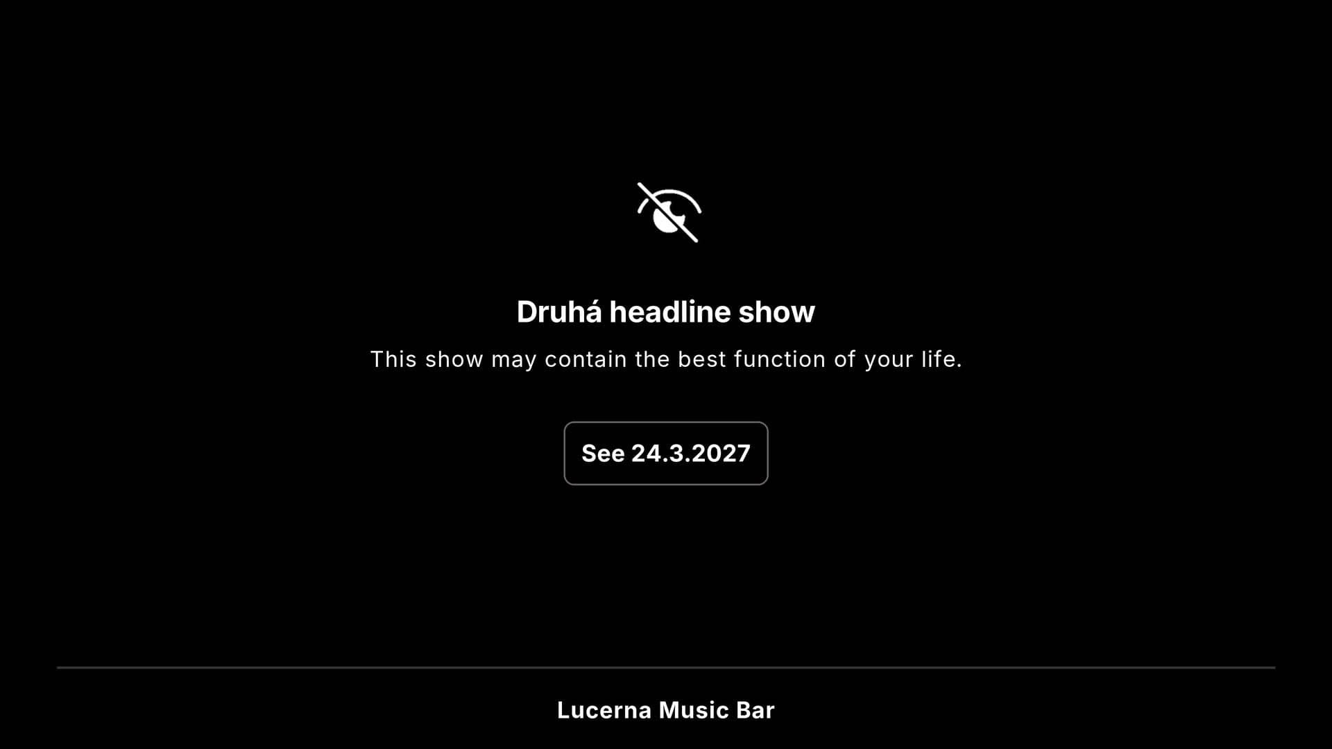 Riad druhá headline show Lucerna